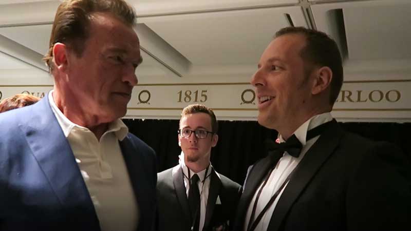 Norman Gräter mit Arnold Schwarzenegger